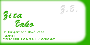 zita bako business card